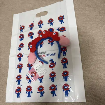 캐릭터 머리띠 빨간색과 파랑 눈매