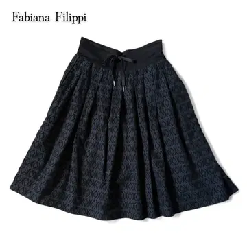 FABIANA FILIPPI 자카드 스커트 플리츠 A라인