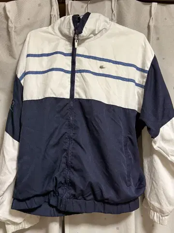 LACOSTE 나일론 자켓 M 네이비/화이트