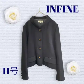 앙피니 여성용 자켓 11호 블랙 포멀 스타일 버튼