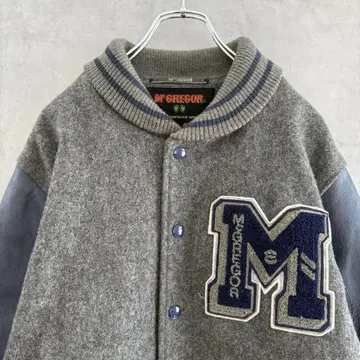 90s 맥레거 바시티 자켓 그레이 x 네이비 L