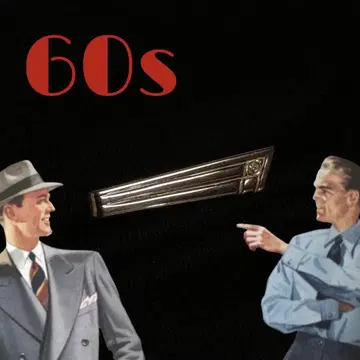 빈티지 넥타이 클립 앤티크 60s 로카빌리 골드 신사
