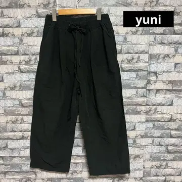 yuni 유니 코튼 린넨 와이드 팬츠 M 블랙 이지 팬츠