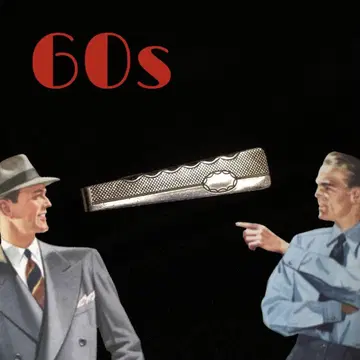 빈티지 넥타이 클립 레트로 로카빌리 60s 쇼와 남성용 신사