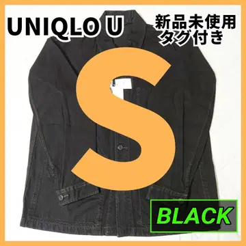 [ 새상품 ] UNIQLO U 오버 사이즈 컬러 데님 자켓 블랙 S