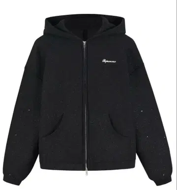 andwang Kirakira zip up black 블랙 M 002