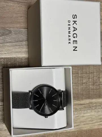 SKAGEN 블랙 아날로그 손목시계