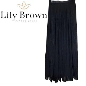 Lily Brown 블랙 플레어 스커트