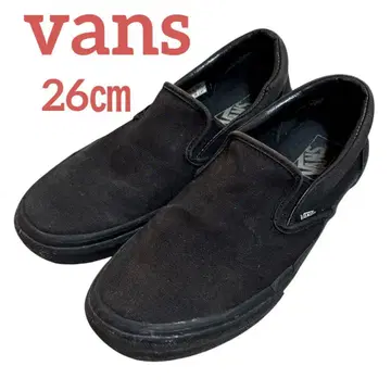 vans slipon all black 26cm