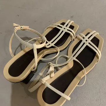 아이보리 스트랩 샌들 L 사이즈 MADE IN JAPAN