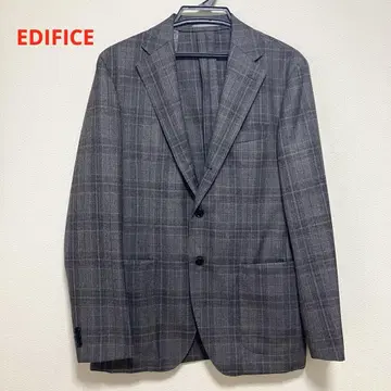 [ EDIFICE ] 자켓 남성용 체크 무늬 L 사이즈