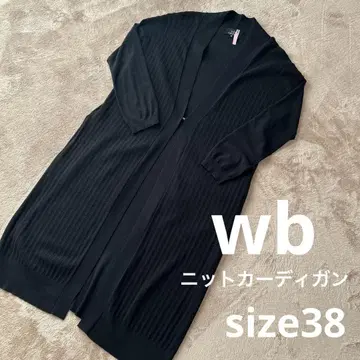 [ wb ] 더블비 긴팔 니트 롱 가디건 size 38 블랙
