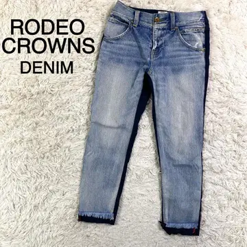 RODEO CROWNS DENIM 전후 절개 디자인 데님 캐주얼 팬츠
