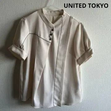 UNITED TOKYO 블라우스 아이보리 상의 오피스 캐주얼
