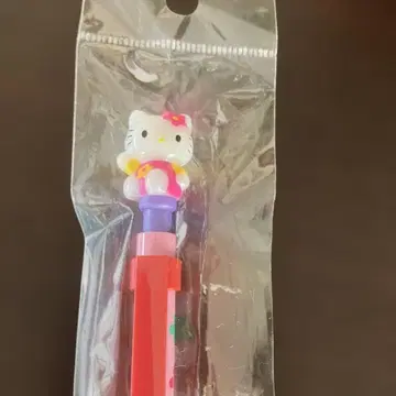 헤이세이 레트로 빛나는 헬로키티 볼펜 핑크 꽃무늬