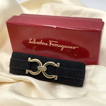 살바토레 페라가모 Ferragamo 머리핀 네이비 간치니