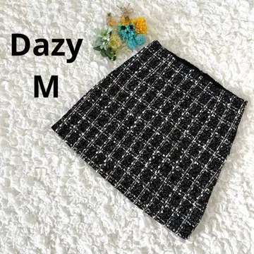 Dazy 타이트 미니 스커트 트위드 스커트 체크 새상품급