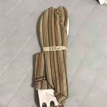 스트라이프 베이지 타비 23.0cm