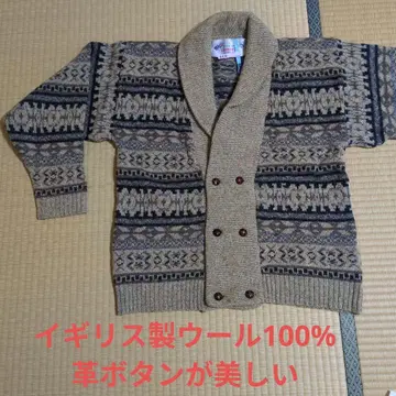 영국제 남성 M 사이즈 Linthwaite 울 100% 가디건
