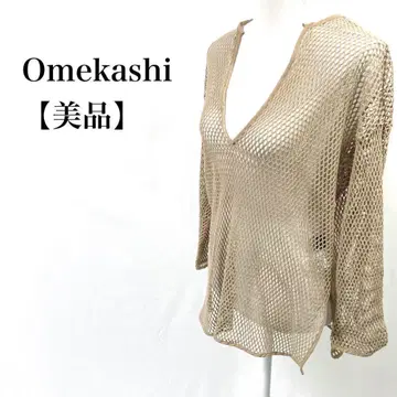 [ 새상품급 ] Omekashi 시스루 메쉬 성숙/러블리 니트 튜닉