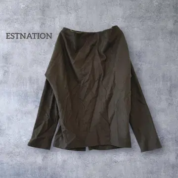 [ 에스트네이션 ] 긴팔 티셔츠 모 100% 일본제 보트넥 일본제