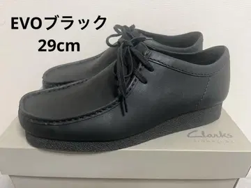 Clarks Wallabees EVO 블랙 가죽 29cm