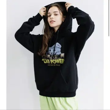 미개봉 새상품 CAT POWER SWEAT HOODIE 블랙