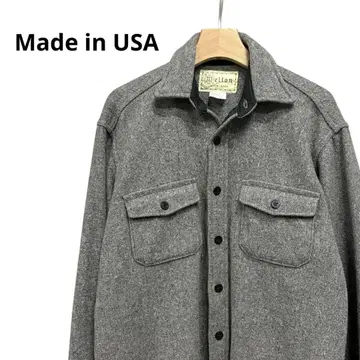 USA 멜톤 울 셔츠 자켓 두꺼운 원단