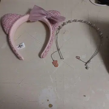고양이 귀 머리띠와 헤어밴드 세트