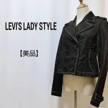 [ 새상품급 ] LEVI'S 블랙 데님 크롭 기장 라이더 재킷