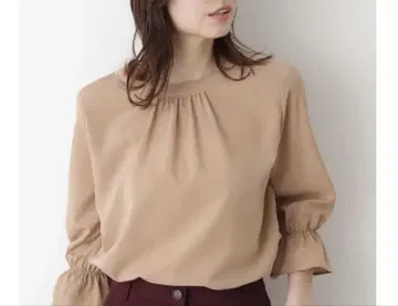 내추럴 뷰티 베이직 블라우스 브라운 베이지 S