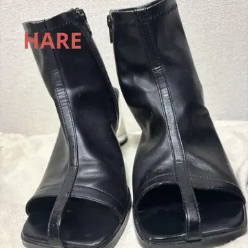 [ HARE ] 스트레치 클리어 힐 부츠 샌들