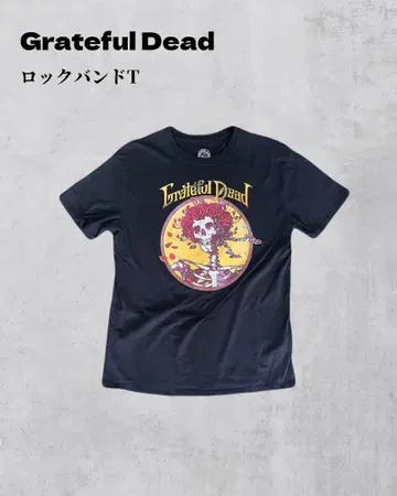 [ 인기 락밴드 T ] Grateful Dead 스컬&장미 로고 블랙