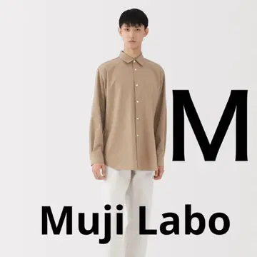 무지 라보 울 혼방 레귤러 카라 셔츠 M 무지 라보