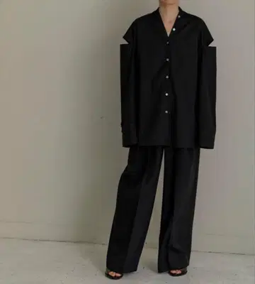 digne 버튼 셔츠 블랙