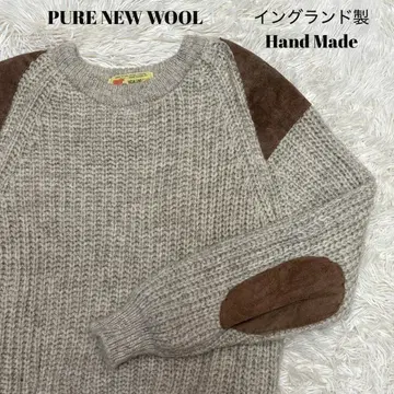 HIGHLAND CLUB 스웨터 니트 엘보 패치 영국제