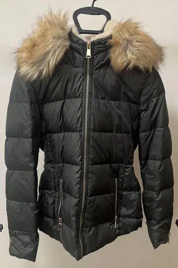 ZARA 다운 자켓 퍼 포함 다크 그린 S 사이즈