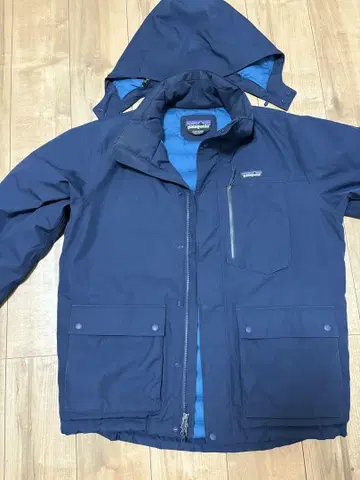 patagonia 후드 부착 다운 자켓 M 네이비