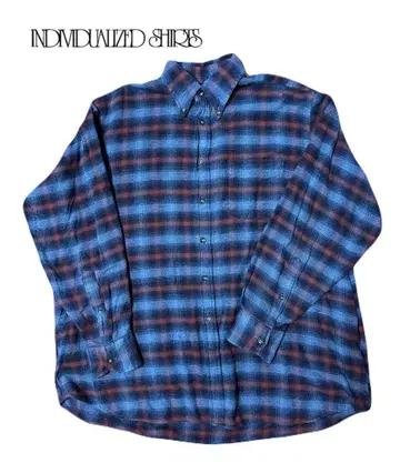 개별 맞춤 플란넬 셔츠 블랙 사이즈 15-33