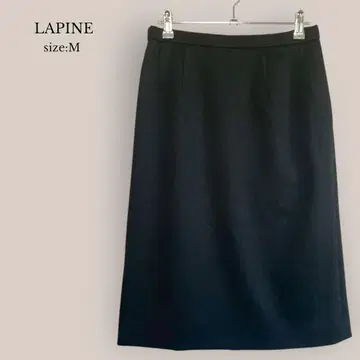 라핀 LAPINE 타이트 스커트 미디 기장 울 100% 포멀 블랙