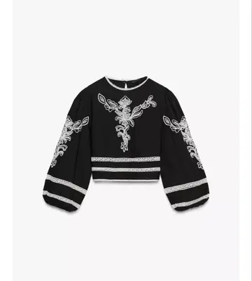 ZARA ZW COLLECTION 자수 블라우스