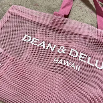 DEAN & DELUCA 핑크 메쉬 토트백