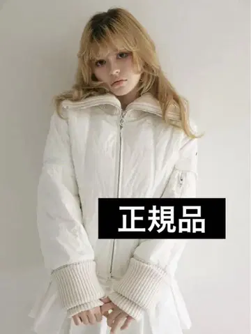 andmary Mary 퀼팅 재킷 화이트 베이지