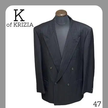 K of KRIZIA 테일러드 자켓 스트라이프 울 캐시미어