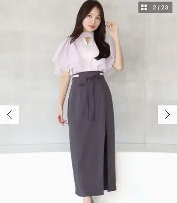 사이드 스트링 타이트 스커트