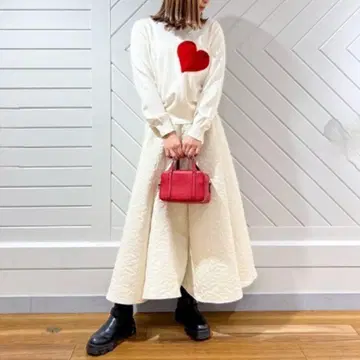 폴리느 브로 페르팅 하트 니트 프리 사이즈