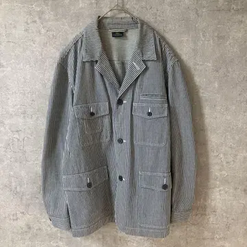 LACOSTE 히코리 자켓 워크 자켓 오픈 카라 L 사이즈 상당
