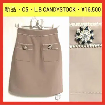 새상품 L.B CANDYSTOCK 릴리 브라운 프론트 포켓 미니 스커트