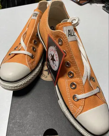 ALL STAR CONVERSE 로우컷 스니커즈 오렌지 컨버스