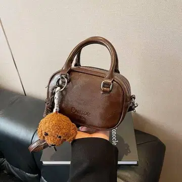 브라운 미니 숄더백